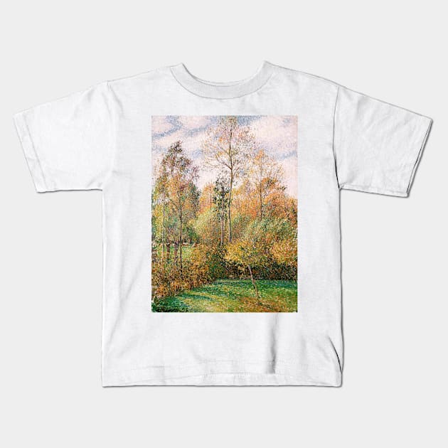 Autumn Poplars, Eragny by Camille Pissarro Kids T-Shirt by Classic Art Stall